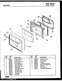04 - Oven Door parts for Amana Microwave 1990.000 from AppliancePartsPros.com