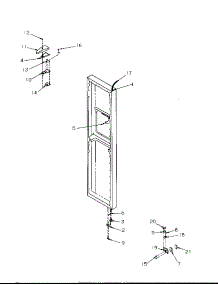 06 - Fz Door Hinge And Trim Parts parts for Amana Refrigerator 1999A / P1193906W L from AppliancePartsPros.com