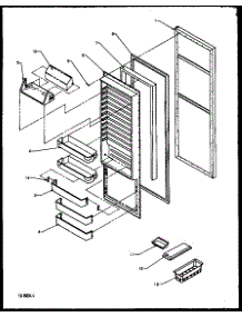 12 - Ref Door parts for Amana Refrigerator 1999CIWEA / P1171101W L from AppliancePartsPros.com