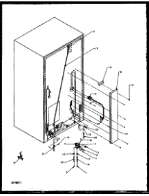 02 - Cabinet Back parts for Amana Refrigerator 1999CIWEW / P1171101W W from AppliancePartsPros.com