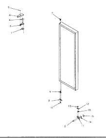 13 - Ref Door Hinge And Trim Parts parts for Amana Refrigerator 1999W / P1193906W W from AppliancePartsPros.com