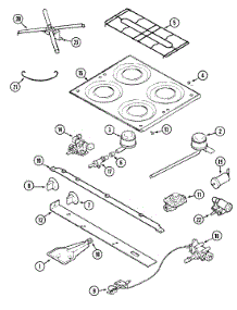 03 - Top & Burner Assembly parts for Magic Chef Range 22TA-4KZ from AppliancePartsPros.com