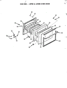 03 - Oven Door (Upper & Lower) parts for Jenn-Air Oven 2550ENB from AppliancePartsPros.com