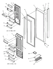 12 - Ref Door parts for Amana Refrigerator 2599A / P1190419W L from AppliancePartsPros.com