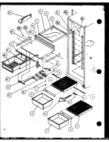 12 - Ref Shelving And Drawers parts for Amana Refrigerator 2599CIWW / P1121501W W from AppliancePartsPros.com