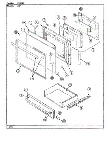 04 - Door (Lower) parts for Magic Chef Range 28FA-7CXW-94 from AppliancePartsPros.com