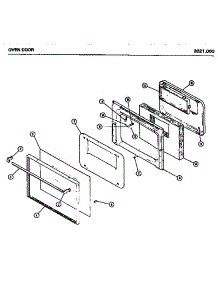 05 - Oven Door parts for Amana Microwave 3021.000 from AppliancePartsPros.com
