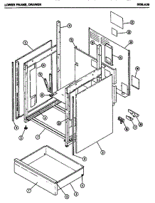 02 - Lower Frame parts for Amana Microwave 3036.A00 from AppliancePartsPros.com