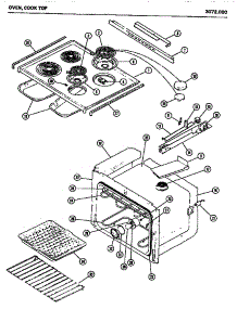 03 - Oven parts for Amana Microwave 3072.000 from AppliancePartsPros.com