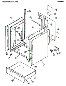 02 - Lower Frame parts for Amana Microwave 3074.A00 from AppliancePartsPros.com