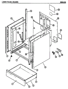 02 - Lower Frame parts for Amana Microwave 3094.A00 from AppliancePartsPros.com