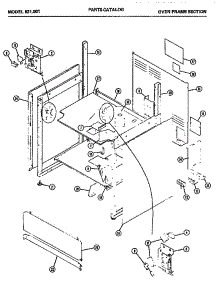 03 - Oven Frame Section parts for Amana Microwave 621.001 from AppliancePartsPros.com