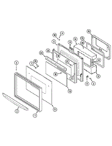 06 - Door parts for Jenn-Air Range 629.46969 from AppliancePartsPros.com