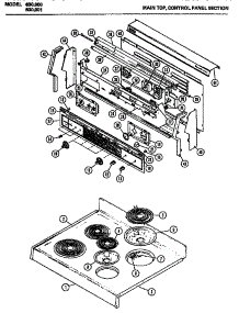 02 - Main Top parts for Amana Microwave 630.001 from AppliancePartsPros.com