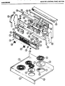 02 - Main Top parts for Amana Range 630.002 from AppliancePartsPros.com