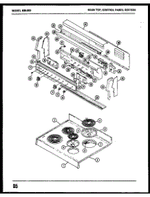 02 - Main Top parts for Amana Range 630.003 from AppliancePartsPros.com