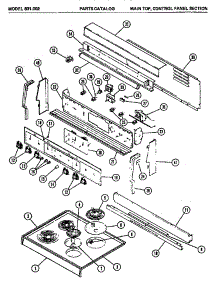 02 - Main Top parts for Amana Range 631.002 from AppliancePartsPros.com