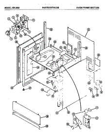 03 - Oven Frame Section parts for Amana Range 631.002 from AppliancePartsPros.com