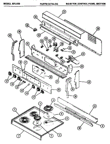 02 - Main Top parts for Amana Range 631.003 from AppliancePartsPros.com