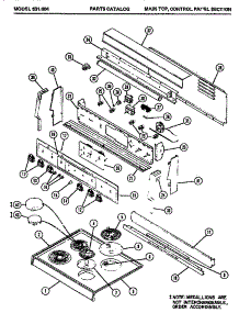02 - Main Top parts for Amana Range 631.004 from AppliancePartsPros.com