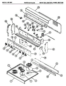 02 - Main Top parts for Amana Range 631.006 from AppliancePartsPros.com