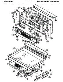 02 - Main Top, Control Panel parts for Amana Microwave 650.000 from AppliancePartsPros.com