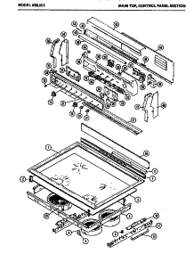 02 - Main Top parts for Amana Range 650.001 from AppliancePartsPros.com