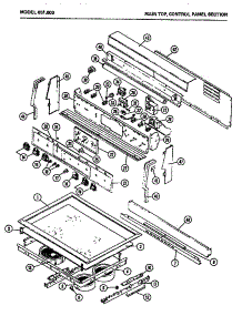 02 - Main Top parts for Amana Range 651.000 from AppliancePartsPros.com