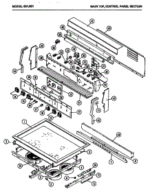 02 - Main Top parts for Amana Range 651.001 from AppliancePartsPros.com