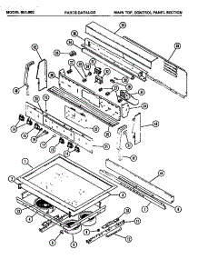 02 - Main Top parts for Amana Range 651.003 from AppliancePartsPros.com