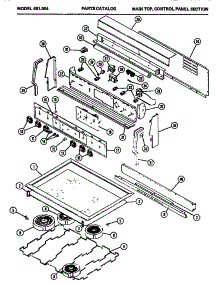 02 - Main Top parts for Amana Range 651.004 from AppliancePartsPros.com