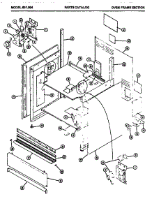 03 - Oven Frame Section parts for Amana Range 651.004 from AppliancePartsPros.com
