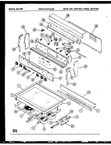02 - Main Top parts for Amana Range 651.006 from AppliancePartsPros.com
