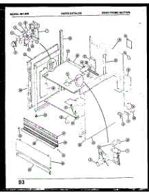 03 - Oven Frame Section parts for Amana Range 651.006 from AppliancePartsPros.com