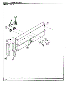 02 - Control Panel (651Xh) parts for Admiral Range 651WH from AppliancePartsPros.com