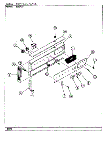 03 - Control Panel (656Xh-Ehvw) parts for Admiral Range 651WH from AppliancePartsPros.com