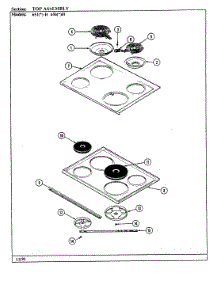 07 - Top Assy. parts for Admiral Range 651WH from AppliancePartsPros.com