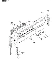 02 - Control Panel parts for Admiral Range 653WJ-HV from AppliancePartsPros.com