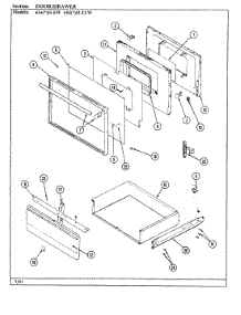 03 - Door / Drawer (654Xh-Evw, 654Xh-Elvw) parts for Admiral Range 654AH-EVW from AppliancePartsPros.com