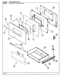 03 - Door / Drawer (654Xh-Ew, 654Xh-Elw) parts for Admiral Range 654AH-EW from AppliancePartsPros.com