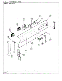 02 - Control Panel parts for Admiral Range 654WH-EW from AppliancePartsPros.com