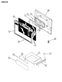 03 - Door parts for Admiral Range 655AH-CVW from AppliancePartsPros.com