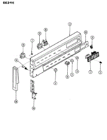 02 - Control Panel parts for Admiral Range 663AH-CV from AppliancePartsPros.com
