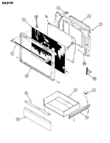03 - Door parts for Admiral Range 663AH-CV from AppliancePartsPros.com