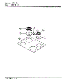 04 - Top Assy. parts for Admiral Range 665AH-CVW from AppliancePartsPros.com