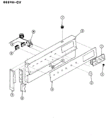 02 - Control Panel parts for Admiral Range 665WH-CV from AppliancePartsPros.com