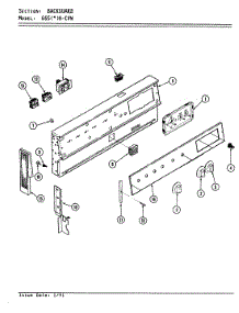 02 - Control Panel parts for Admiral Range 665WH-CVW from AppliancePartsPros.com