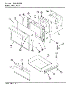 03 - Door / Drawer parts for Admiral Range 665WH-CVW from AppliancePartsPros.com