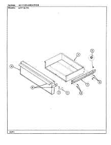 05 - Drawer parts for Admiral Range 667KK-TSAW from AppliancePartsPros.com