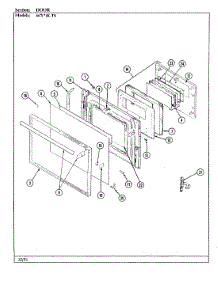 04 - Door parts for Admiral Range 667KK-TSVW from AppliancePartsPros.com
